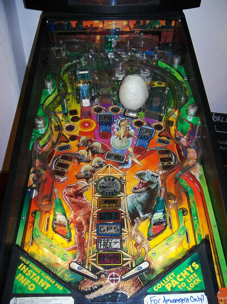 The Lost World Jurassic Park playfield