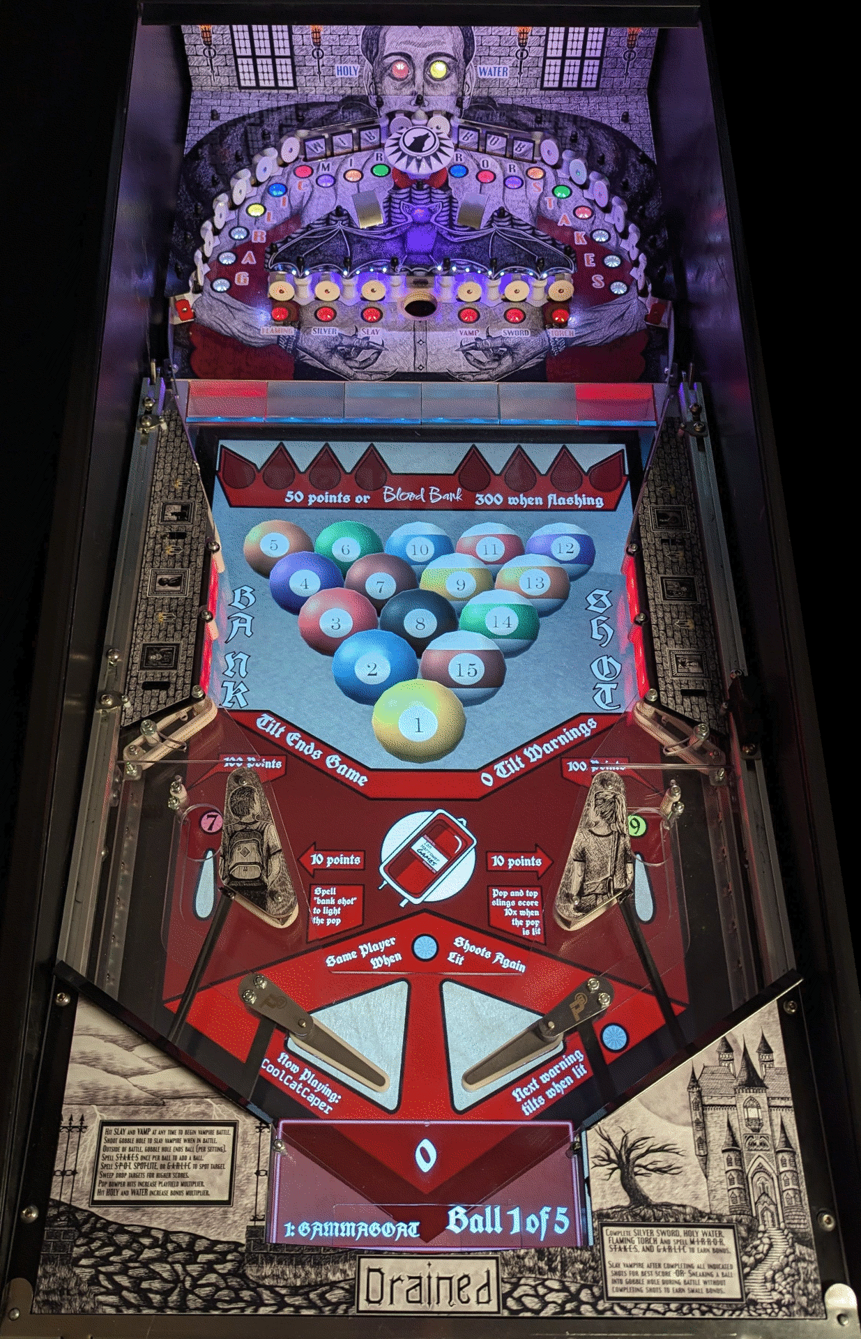 Blood Bank Billiards playfield