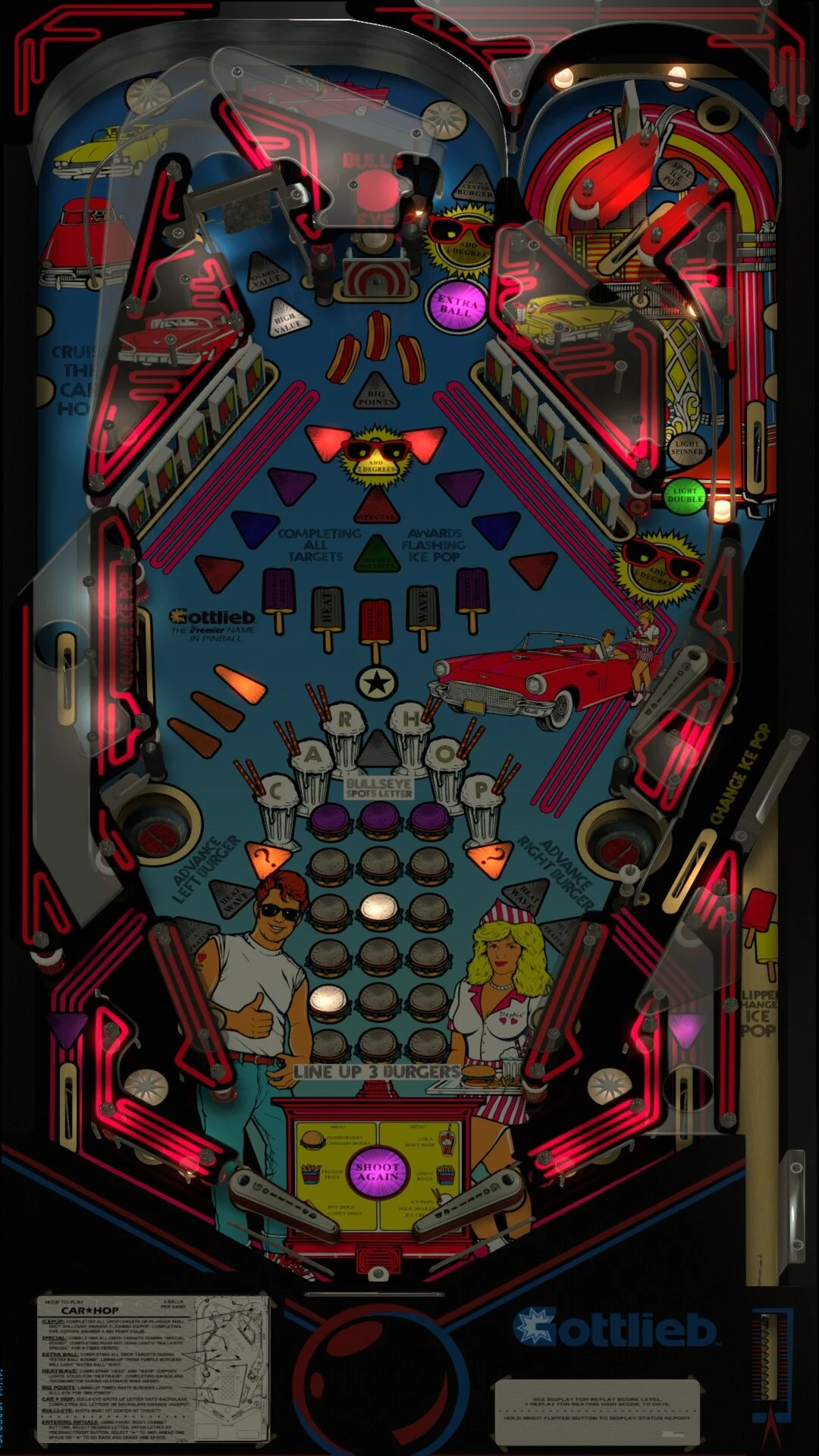 Car Hop playfield