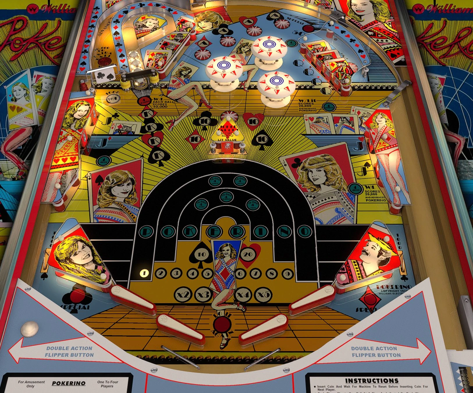 Pokerino playfield
