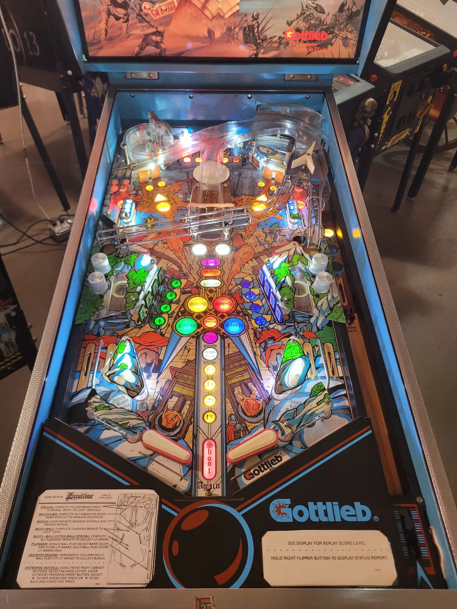 Excalibur playfield