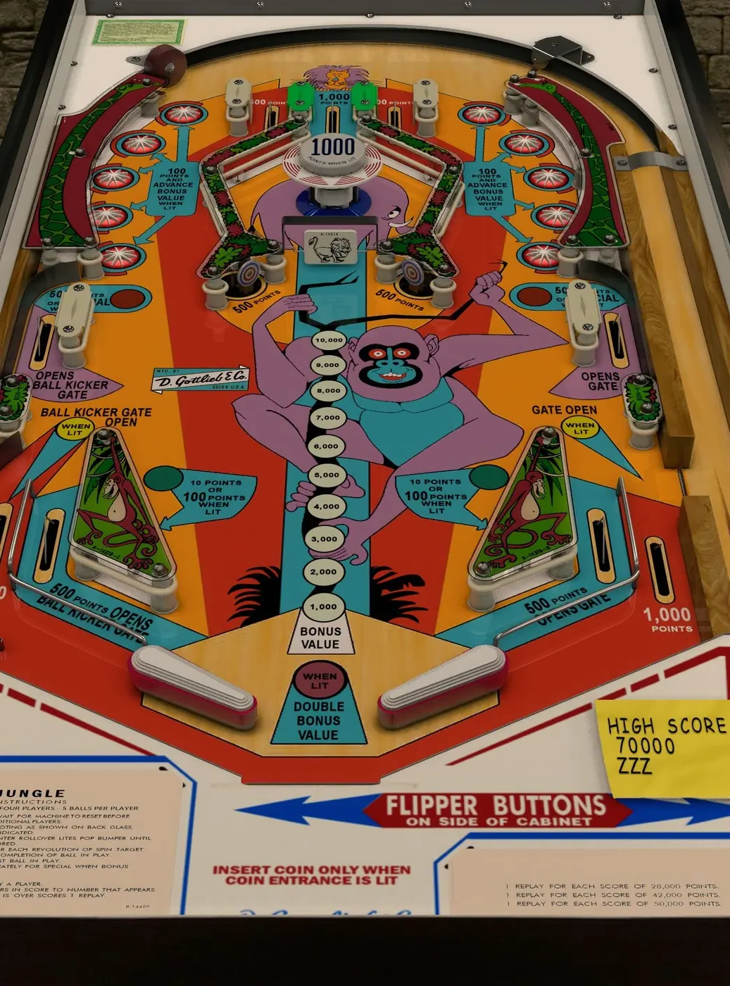 Jungle / Wild Life / Jungle King playfield
