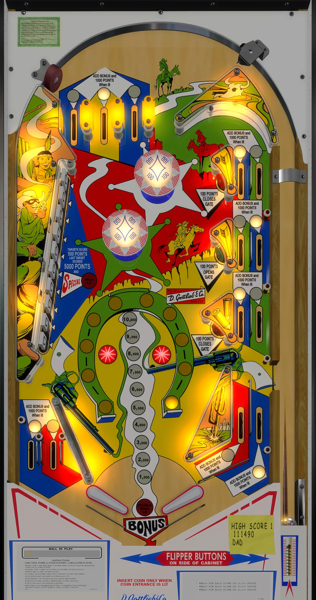 Sheriff / Lawman playfield