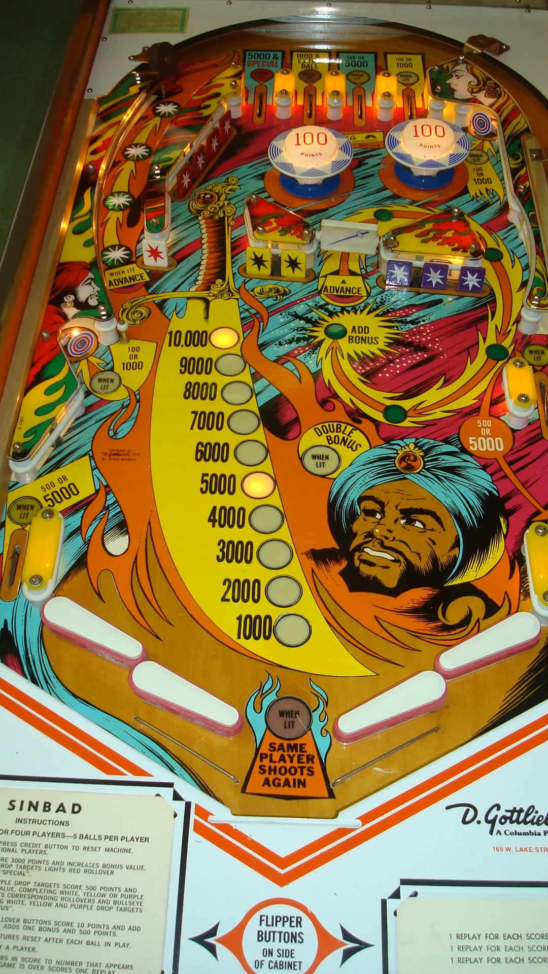 Sinbad (EM) playfield