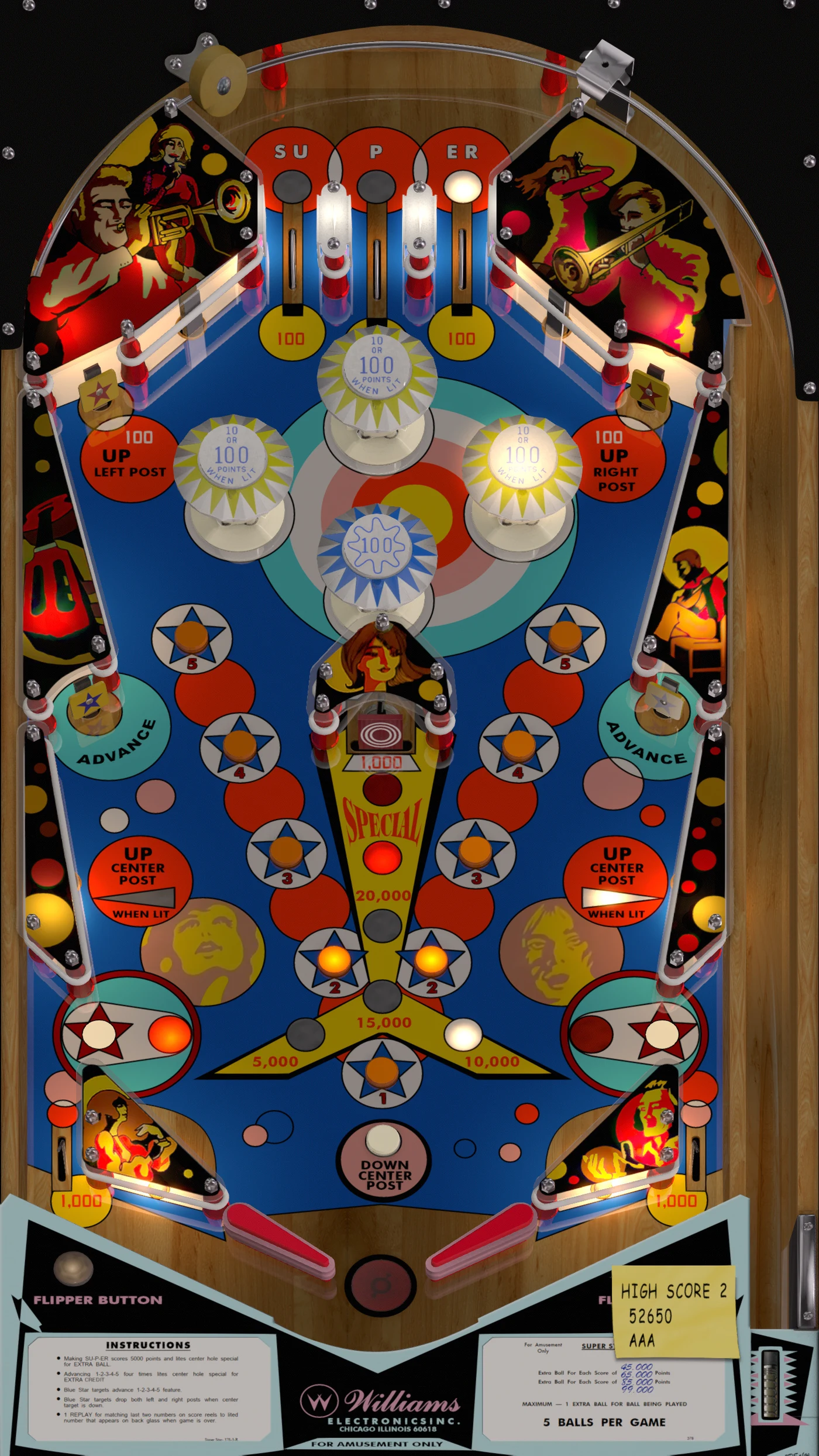 Super Star / Big Star playfield